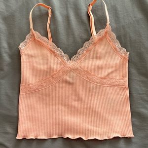 H&M Pink Lace Tank Top Size XS